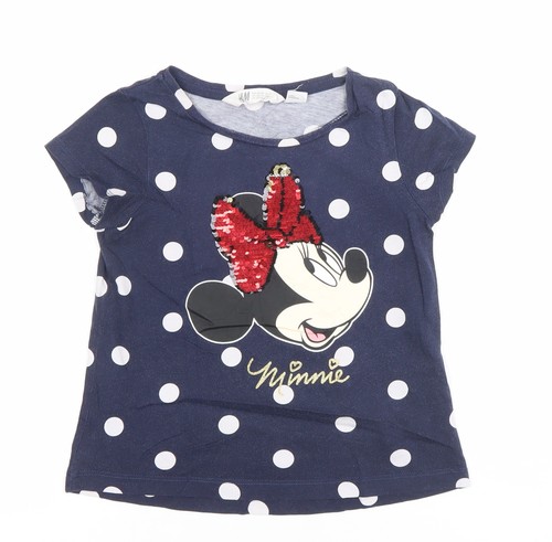 Shirt bambina blu a pois - blu,